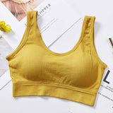Bras For Women Solid Push Up Bra Cotton Bralette Brassiere Comfortable Wireless Underwear V Back Female Sexy