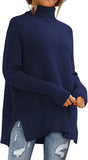 Zingj Autumn / Winter Turtleneck Sweater Female Lazy Wind Bat Sleeve Loose Fashion Head Sweater-Outfit