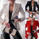 Spot 2025 Women's Wear Slim Solid Color Fashion Casual Suit Short Coat