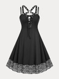 Ring Grommet Retro Velour Dress Velvet Sweetheart Neck High Waist Vintage 50s Fashion Sexy Party