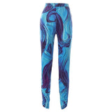 Women Fashion Autumn High Waist Printed Slim Long Pencil Pants Bottoms Streetwear 2021 Fall Wholesale Lots Bulk