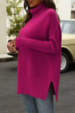 Zingj Autumn / Winter Turtleneck Sweater Female Lazy Wind Bat Sleeve Loose Fashion Head Sweater-Outfit