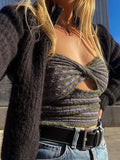 Twist Cutout Crop Bandeau Top-Outfit