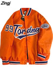 new American retro letter print jacket coat women Y2K high street fashion trend baseball uniform couple casual loose