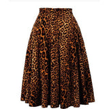 Dot 50s Vintage Woman Tunic Skirt High Waist Pleated Midi Retro Clothing Summer Audrey Hepburn Chic Swing Beach