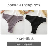 Women's thong High Waisted Seamless Women's Panties Comfortable Briefs 6 Solid Colors S-XL Sexy Underpants For