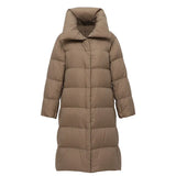 New Winter Women Down Coat Ultra Light Padded Coat 90% White Duck Down Puffer Jacket Female Lapel Snow Warm