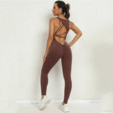 Zingj Jumpsuit Women's Integrated Yoga Sleeveless Fitness Suit Running Sportswear Stretch Tight-Outfit