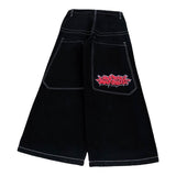 Zingj Hiphop New Spring Hip-Hop Style Straight Jeans With Loose Broad Legs 211-1-Outfit