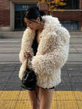 Faux Fur Fringe Coat-Outfit