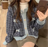 Zingj And Winter New Style Small Sweet Wind Knitting Cardigan Female Gentle Wind Soft Waxy Sweater Coat Senior Feeling Outside Build Long-Sleeved Jacket-Outfit