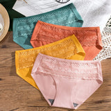 Cotton Panties Woman Sexy Lace Briefs Fashion Solid Color knickers Girls Soft Seamless Underpants Underwear
