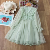 Girls Dress 2021 Girls Clothes Princess Party Dress Backless Lace Tutu Layered Dress Elegant Ceremony Teenage