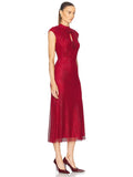 Exploding New Hot Women's Long Hot Diamond Sexy Flower Dress Dinner Dress Temperament