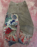 Zingj Y2K Jeans Street Clothing Original Hip-Hop Vintage Neo-Gothic Baggy Jeans 211-0-Outfit