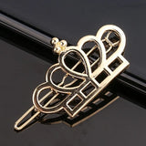 Metal Love Heart Hair Clip Elegant Star Round Barrette for Women Girls Sweet Hairpins Barrettes Hair