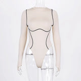 Zingj Summer Women's New Long Sleeve Round Neck Seamless Onesie Women's Hair-Outfit