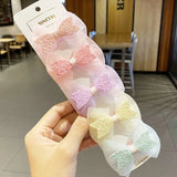 New Cute Colorful Bow Hair Clips For Girls Sweet Headband Hair Ornament Barrettes Hairpin Kids Fashion Hair