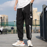 side pocket overalls black casual jogging pants spring and summer men pants trousers men fashion casual street