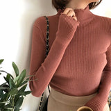 Knitted Female Casual Pullover Women Autumn Winter Tops Korean Sweaters Fashion 2021 Women Sweater Jumper Pull