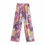 Totem Print Vintage Women Summer Holiday Suits 2021 Female Shirt Indie Folk Scarf Casual Beach Shorts Chic