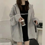 Short Hoodie Women 2022 Spring Autumn Student New Trendy Cool Net Red Fried Street V Neck Love Print Design Top