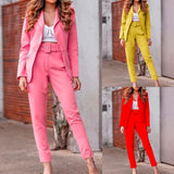Spot 2025 Autumn And Winter Women's Fashion Long Sleeve Suit Jacket Casual Pants
