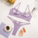 Lace Lingerie Set Sexy Women's Underwear Transparent Bra Party Sets Lace Black Lingerie Bra Set Underwear