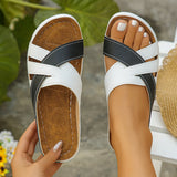 Asia's New Color-Stinged Toe Thick-Bottom Slippers Women's Slope And Car Sewing Light Beach Cold