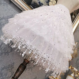 Star Moon Tassel Violence Lolita Skirts Crinoline Petticoat Underskirt Fluffy Pleated Skirt Ball Gown Ruffles