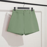 Zingj Spring And Summer Shorts Female Autumn Summer 2024 New High Waist Khaki Boot Pants Are Versatile With A Thin Korean Version Of Wide Leg