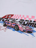 Moto Car Printed Crop Top-Outfit
