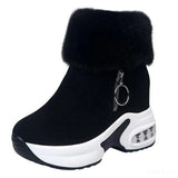 Platform Boots Warm Plush Winter Shoes Height Increasing Ladies Boot Zip Snow Winter Sneakers Zapatos Para