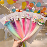 Sweet Colorful Hairpin Lovely Children Girls Hairclip Kids Cute Barrette Cartoon Extension Braider Rainbow Hair