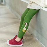 to 8 Years Spring Autum Cute Deer Girl Trousers High Quality Cotton Girls' Leggings Soft Knitted Pants for Children's