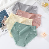 Panties For Women Comfortable Underwears Panty Sexy Lace High-Waist Underpants Female Lingerie Plus Size Ladies