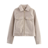 Women's 2025 New Soft Zippered Jacket