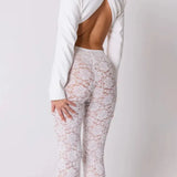 High Waist Sheer Lace Pants-Outfit