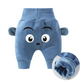Cute Pants Boys Girl Cartoon High Waist Protection Belly Children Toddler Spring Autumn Winter Newborn Warm Velvet