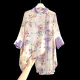 Improved New Chinese Style Five-Sleeved Loose Shirt Summer Light Luxury Sweet Leisure National Style Jacket Sunscreen