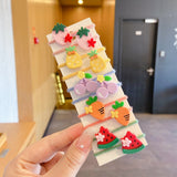Children Cute Cartoon Fruit Elastic Hair Bands Girls Baby Lovely Rubber Bands Ponytail Holder Kids Hair