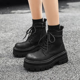 Zingj Platform Derby Martin Boots
