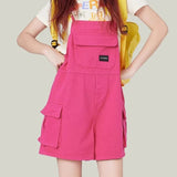 Red Rompers Woman Wide Leg Jumpsuit Denim Short Summer Fashion Plus Size Women Strap Jeans Overalls Jumpsuit Causal