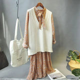 Women Solid Student V-neck Knitted All-match Korean Harajuku Kpop Simple Chic Daily Streetwear Fashion Vintage Womens