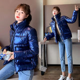 Women Winter Jacket Parkas 2021 New Fashion Youth Slim Stand Collar Casual Street Warm Autumn Winter Coat