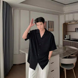 Men's Cuban-Collared Shirt Short-Sleeved Shirt 2025 New Summer Loose Fashion