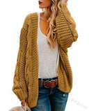 spring and autumn new thick needle twist knit cardigan women's mid-length solid color casual loose coat