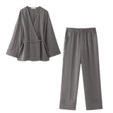New Spring Style Kimono Coat 5427743 Trousers 5427431 211-0-Outfit