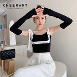 Black Crop Tank Top Women 2021 Camisole Tie Summer Top Backless Letter Print Square Neck Spaghetti Strap Basic