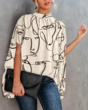 Round Neck Loose Batwing Sleeve